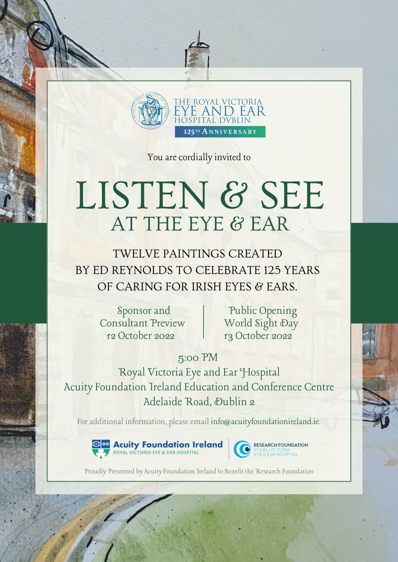 Invitation for the Listen & See at the Eye & Ear
